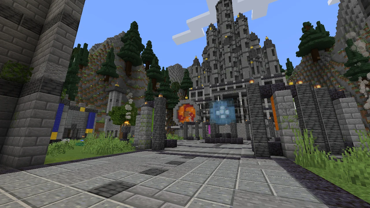 In game: Odin's palace seen from the Asgard City gate