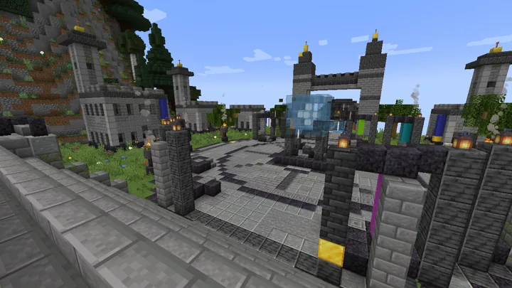 The Tesseract in the Asgard City plaza